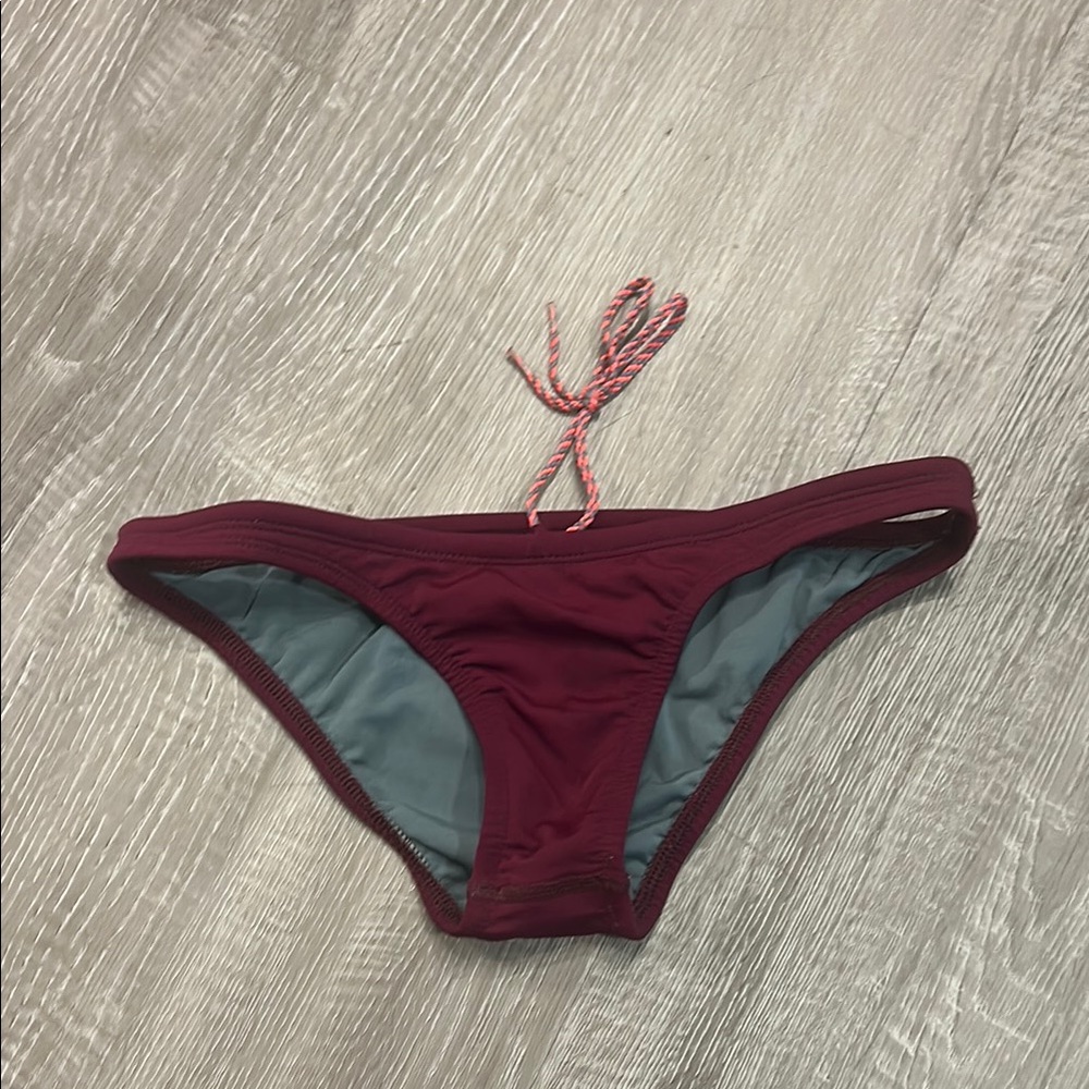 Women's Burgundy Bikini Bottom